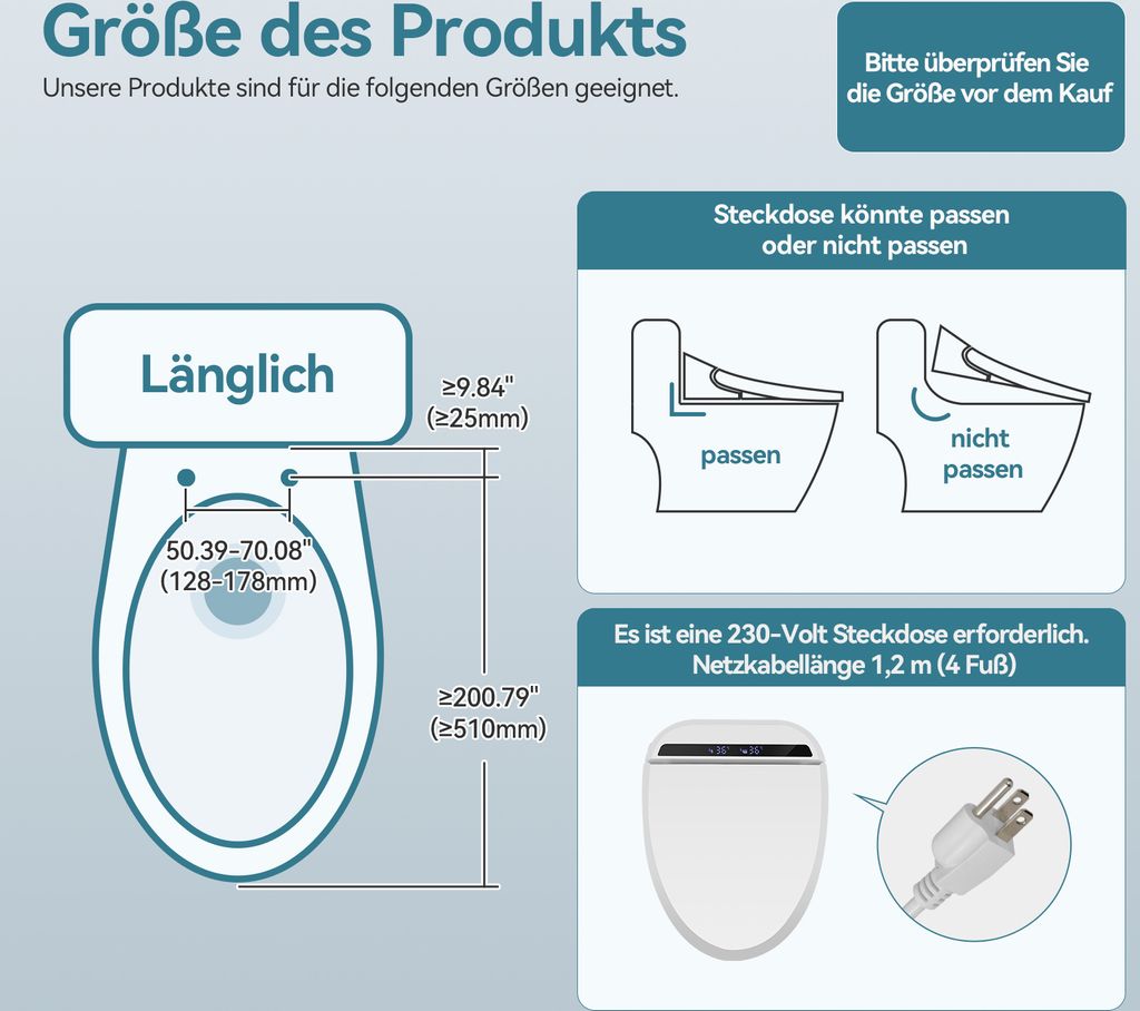 Puluomis WC-Sitze Toilettensitz mit Fernbedigung Produktbild 4