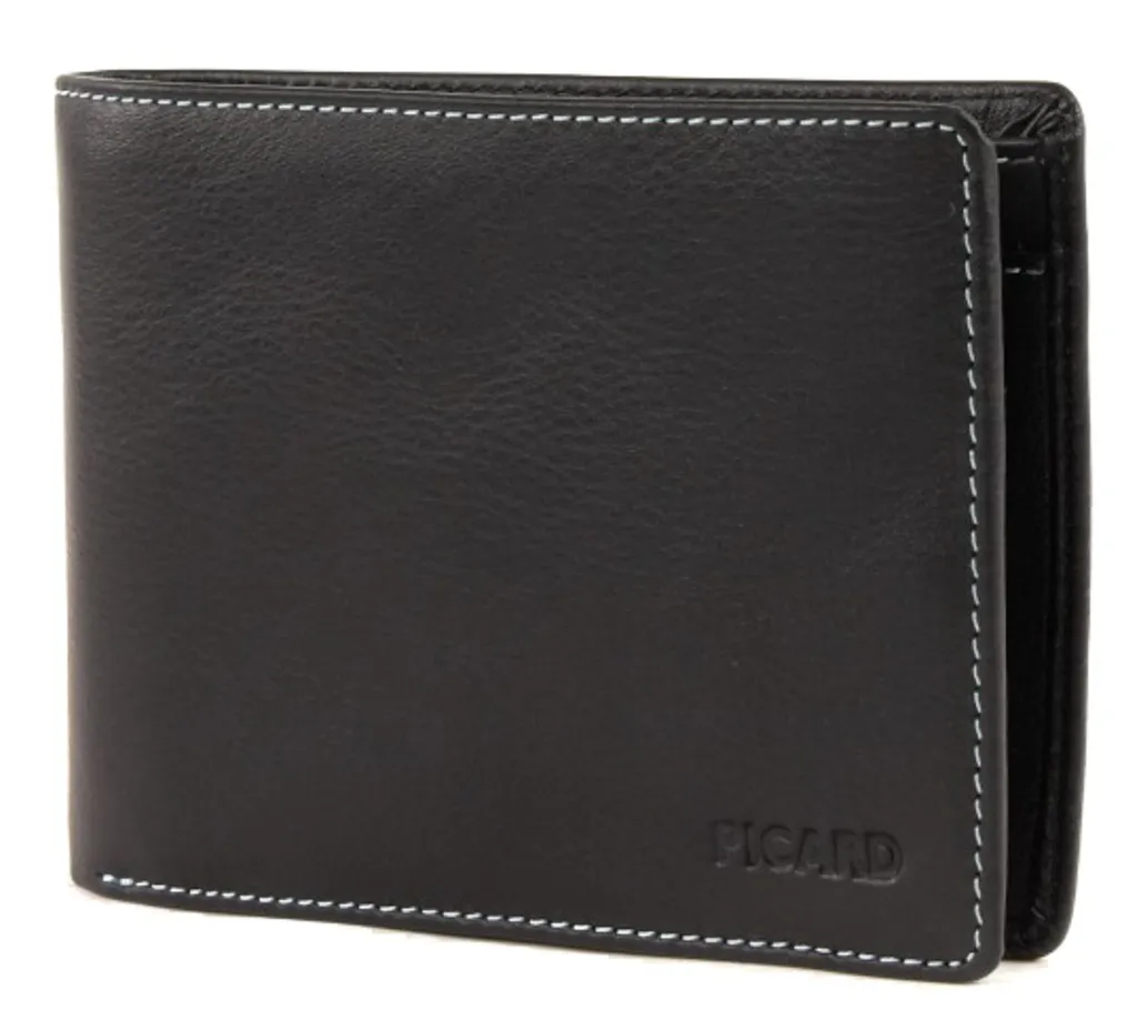 PICARD Diego Wallet Noir - Porte-monnaie Cuir Finesse & Organisation