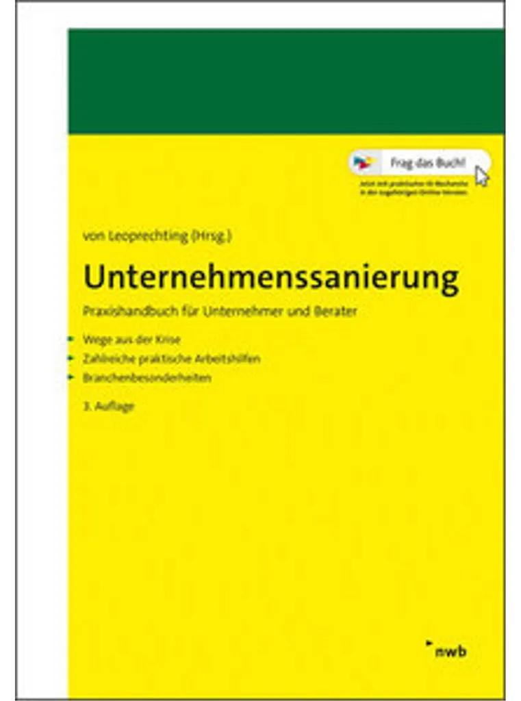 Livre Unternehmenssanierung : Manuel de Redressement et Gestion de Crise