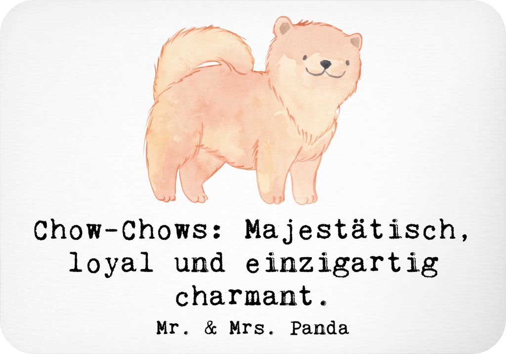 Mr. & Mrs. Panda magnet Chow-Chow Charme - Weiß - Geschenk, Hunderassen Eigenschaften, Hunderasse, Pflege, haftmagnet, liebeswerte Hunde, chinesis...