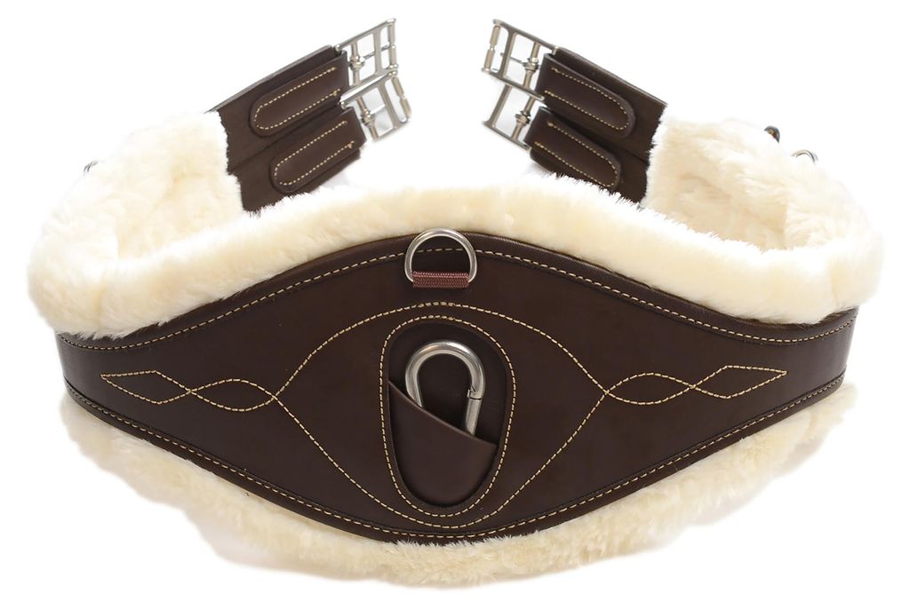 Kentucky Horsewear Langgurt anatomisch Fellimitat Elastik, Größe:125, Farbe:braun