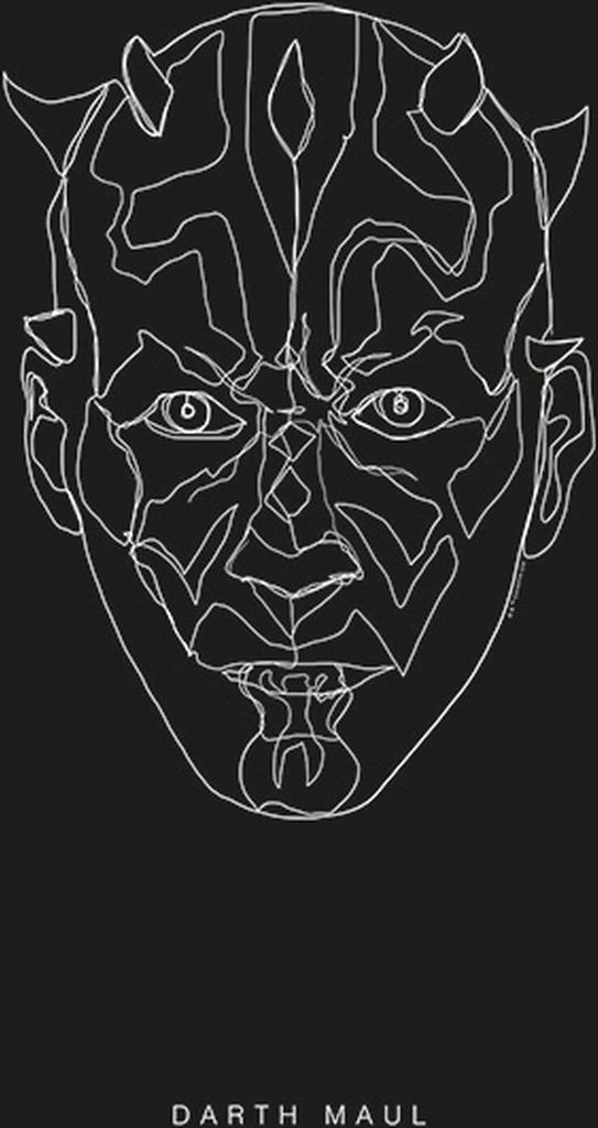 Disney Poster Star Wars Maul Schwarz-Weiß - 610217 - 50 x 70 cm