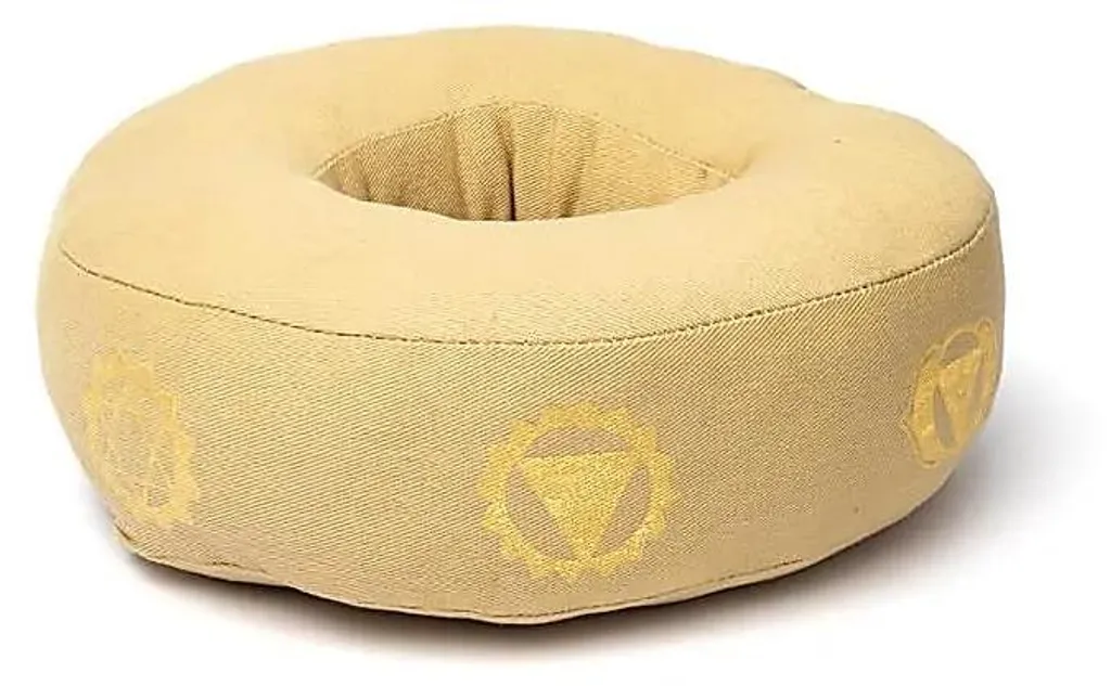 Coussin Bol Chantant 7 Chakras Beige L 21x7,5 cm pour Bol Tibétain