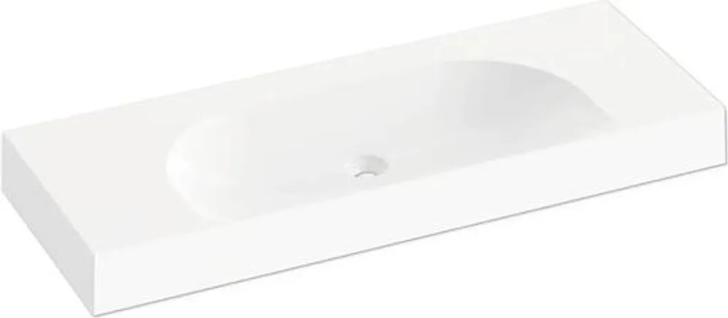 Grande Vasque de Meuble 120 cm RAVAK Lite - Lavabo en Marbre Blanc Moulé