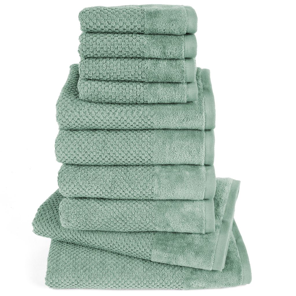 Pure Label 10-TLG Handtücher Set mit Aufhängeschlaufen aus Produktbild 