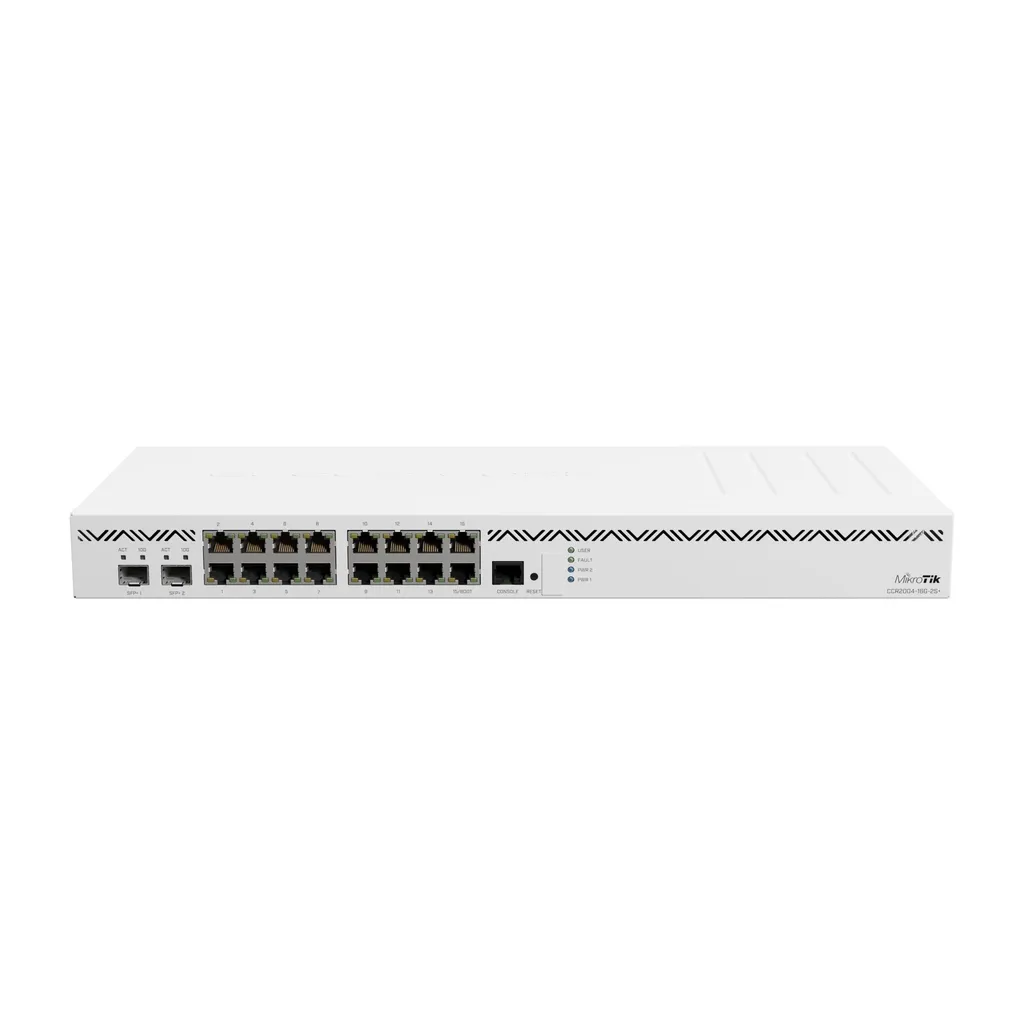 Routeur 10GbE MikroTik CCR2004-16G-2S+ pour Réseaux Professionnels