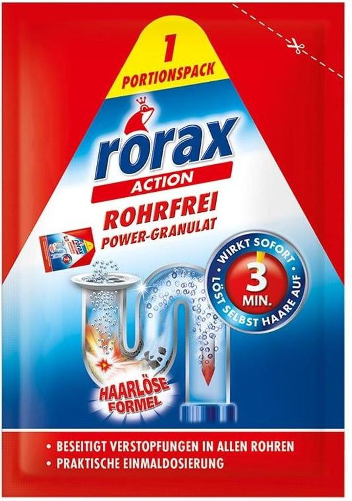 (Rorax, Rohrfrei, Abflussreinigungsgranulat, 60 g Produktbild 