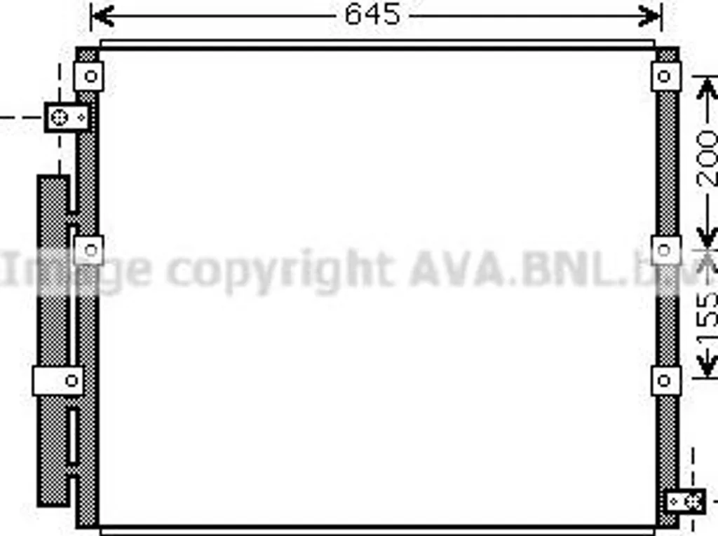 Condensateur AVA TO5380D pour Climatisation Land Cruiser OE 8846060271