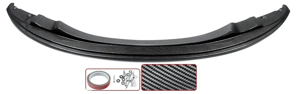 Spoiler avant lèvre de pare-chocs aspect fibre de carbone style sport 180cm