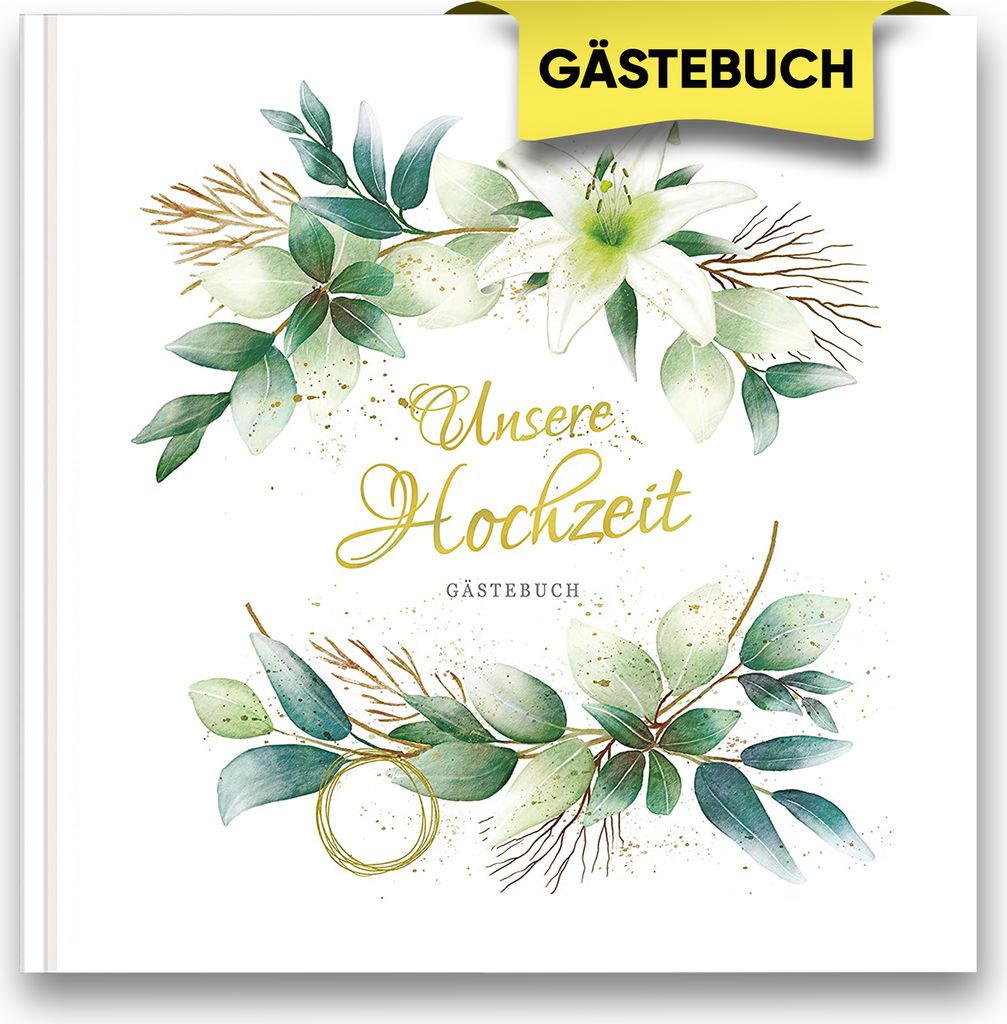 Hochzeitsbuch Gästebuch zur Hochzeit | Hochzeitsalbum - Hardcover | 21x21cm | 120 Seiten