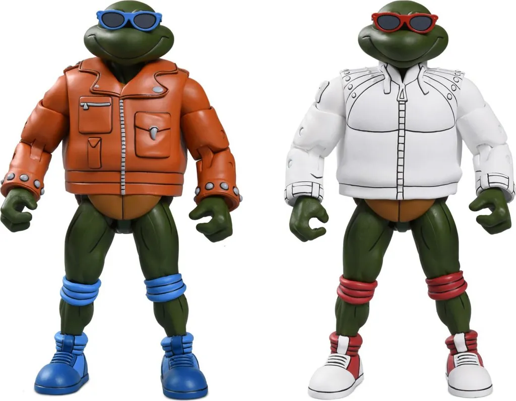 Set Tortues Ninja Punk Leonardo Raphael 18cm - Duo Collector Complet