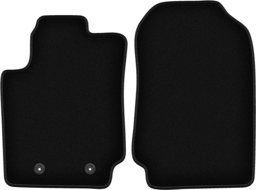 Wielganizator Velours-Autoteppiche vorne – passend für Ford Ranger Raptor (Abholung, Bj. 2019-) – schwarz, passgenau, mit Befestigungen set 2...