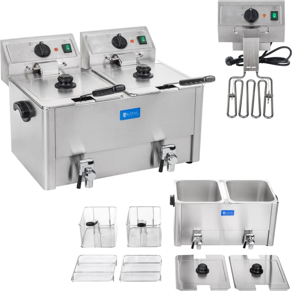 Expondo Royal Catering Friggitrice elettrica doppia - 2 x Immagine del prodotto 