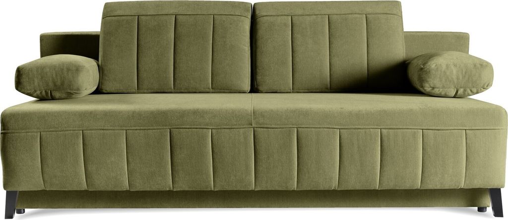 BETTSO Elegantes Wohnzimmersofa ARUNA mit bequemen Kissen Grün