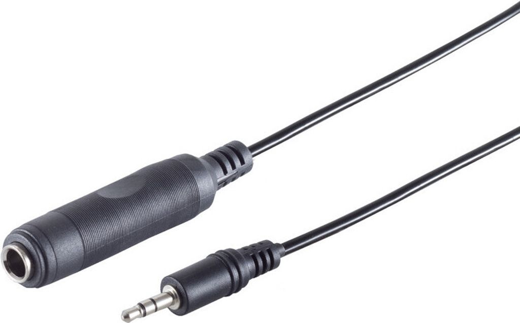 Klinkenst. 3,5mm Stereo/ Klinkenbuchse 6,3mm, 0,2m