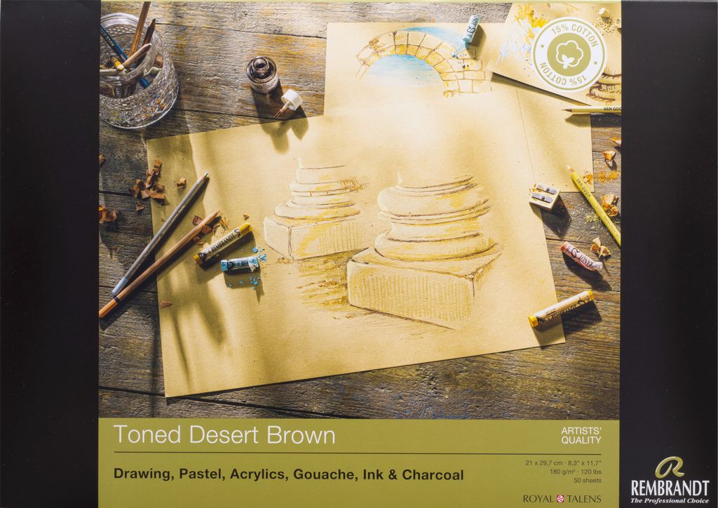 Rembrandt Toned Paper Desert Brown A4 | 21 x 29,7 cm, 180 g, 50 Blätter