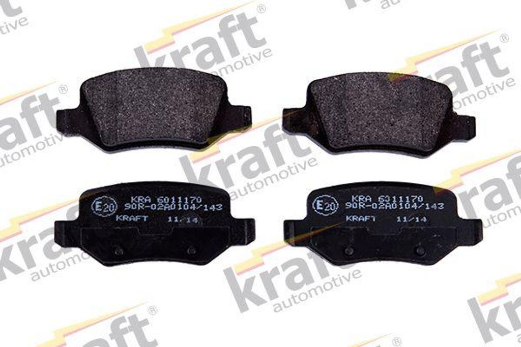 KRAFT AUTOMOTIVE 6011170 Bremsbelagsatz, Scheibenbremse OE 1684200420 kompatibel mit Vaneo, B-Klasse, A-Klasse