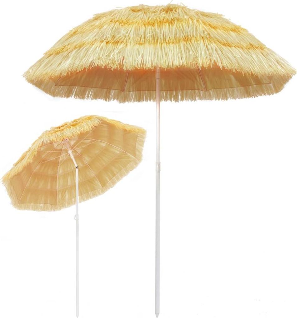vidaXL Strandschirm Natur 180 cm Hawaii-Stil Produktbild 