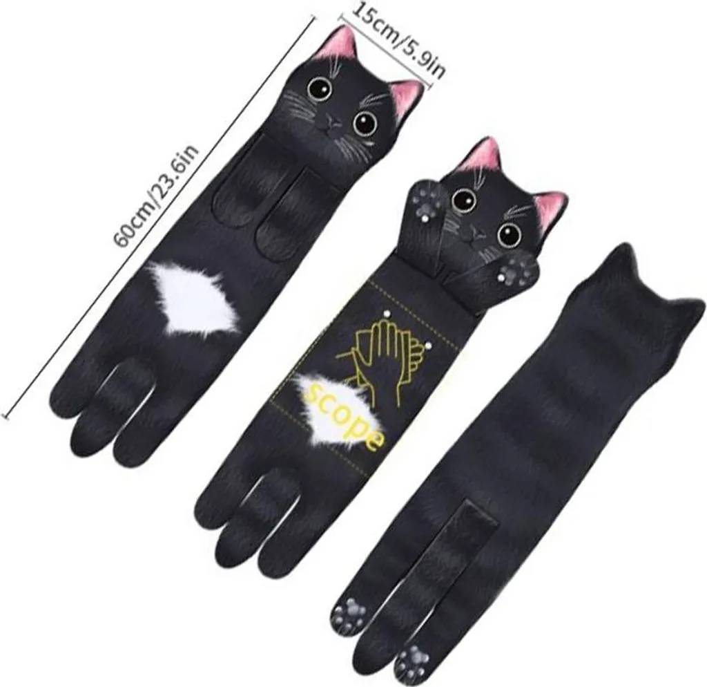 Asciugamano Tecnico INF Gatto Nero Microfibra 60x15cm Assorbente