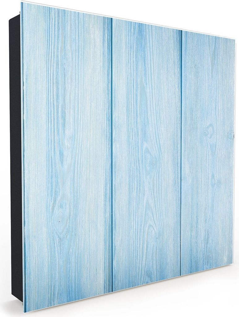 Nachbildung-Schlüsselkasten, Magnetpinnwand und Memoboard mit Glasfront Motiv Landhaus Holzplatte
