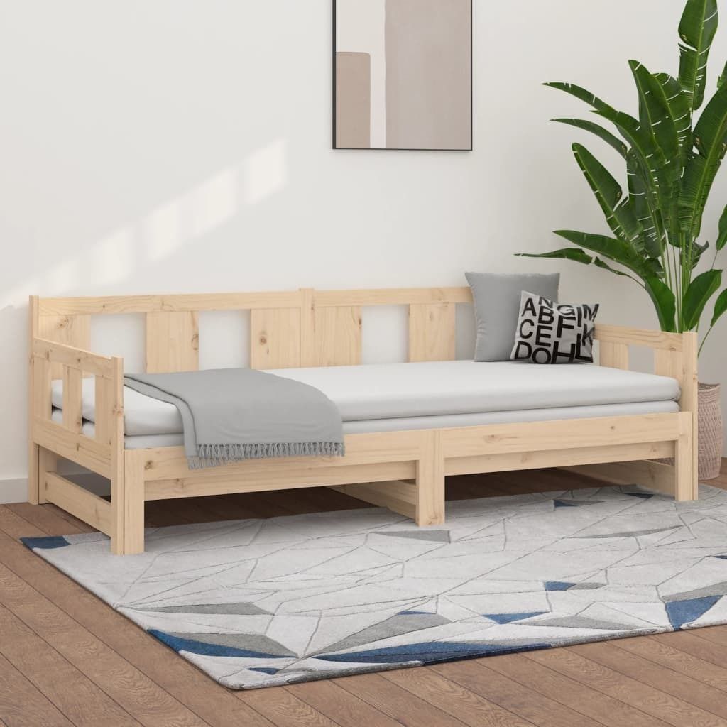 Tagesbett Ausziehbar Massivholz Kiefer 2x(90x200) cm , Klassische Betten Design 2024