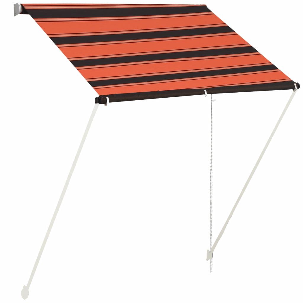 vidaXL Tenda da sole retrattile 150×150 cm arancione e Immagine del prodotto 
