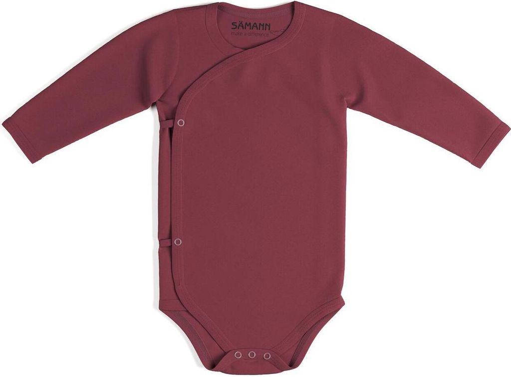 Baby Wickelbody aus 100% Baumwolle langarm nicht gerippt Produktbild 