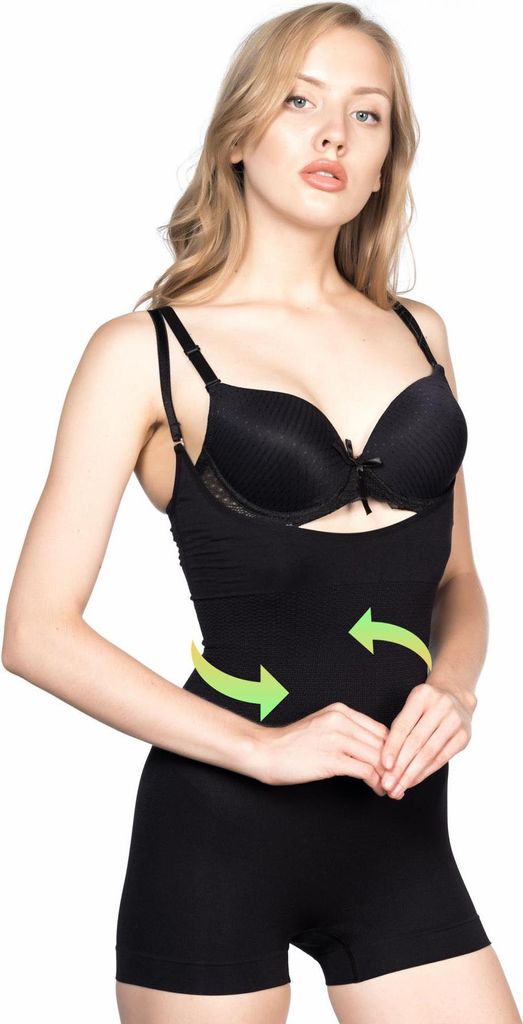 Damen Seamless Shaping body ohne Brustteil Figurformender Mieder Boxer Body 2058