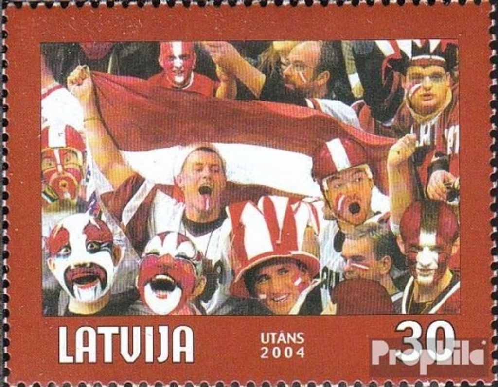 Briefmarken Lettland 2004 Mi 610A (kompl.Ausg.) postfrisch Eishockey