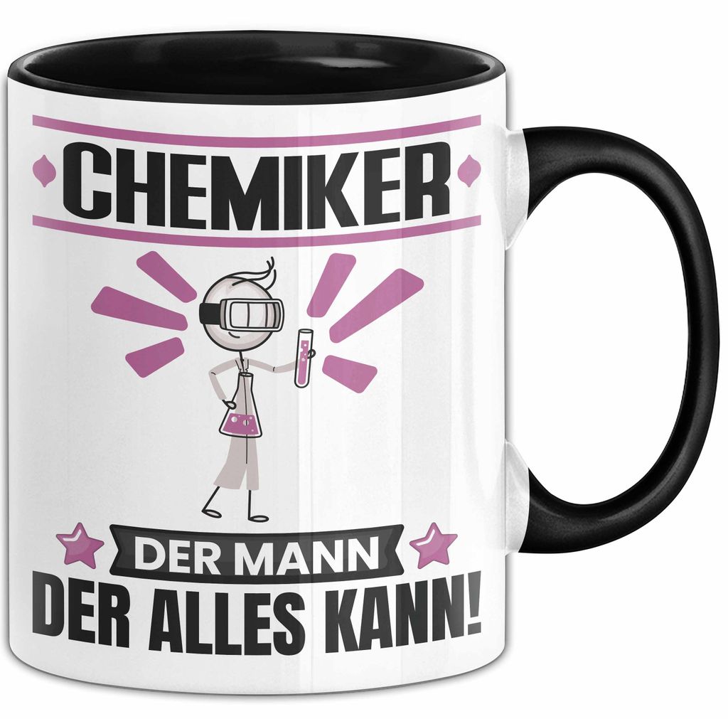 Chemiker Tasse Geschenk für Chemiker Der Mann Der Alles Kann Geschenkidee zum Geburtstag (Schwarz)