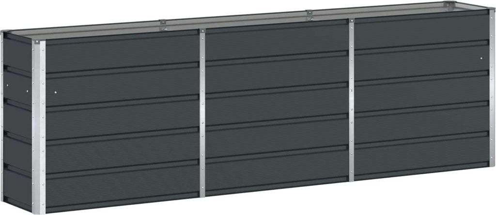 Pflanzkübel Anthrazit 240 x 40 x 75 cm Stahl