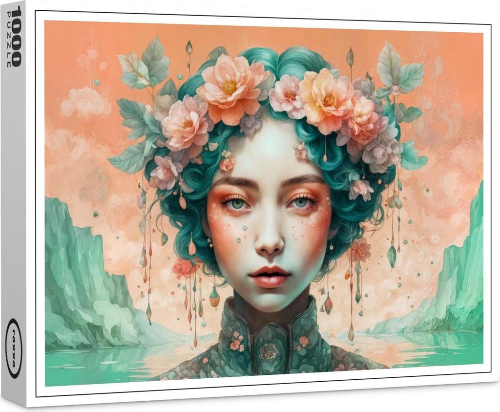 raxxa Premium-Puzzle "Golden Flower Fairy with Sparkling Eyes", 1000 Teile