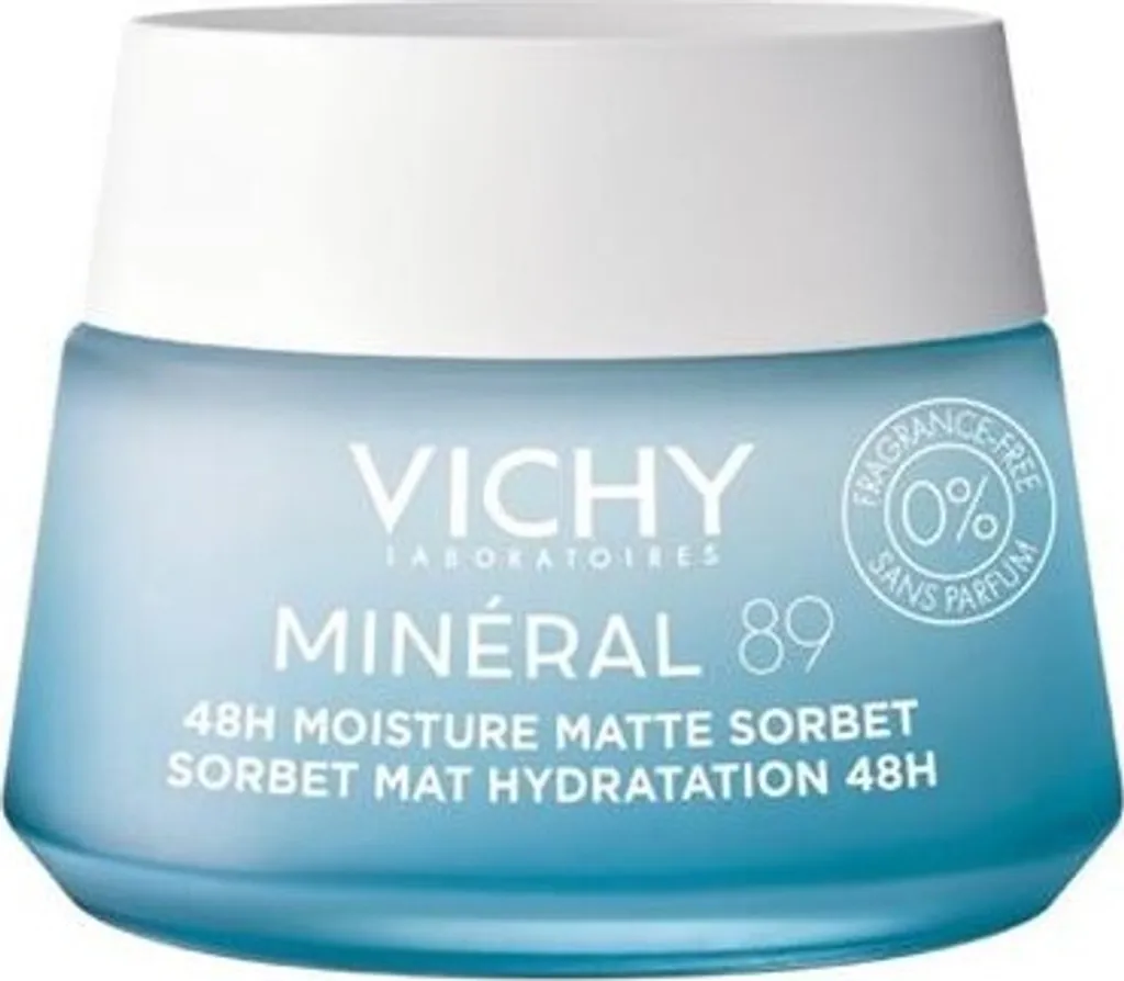 Gel Hydratant Visage Effet Matifiant Minéral 89 Soin Fraîcheur 48H 50ml