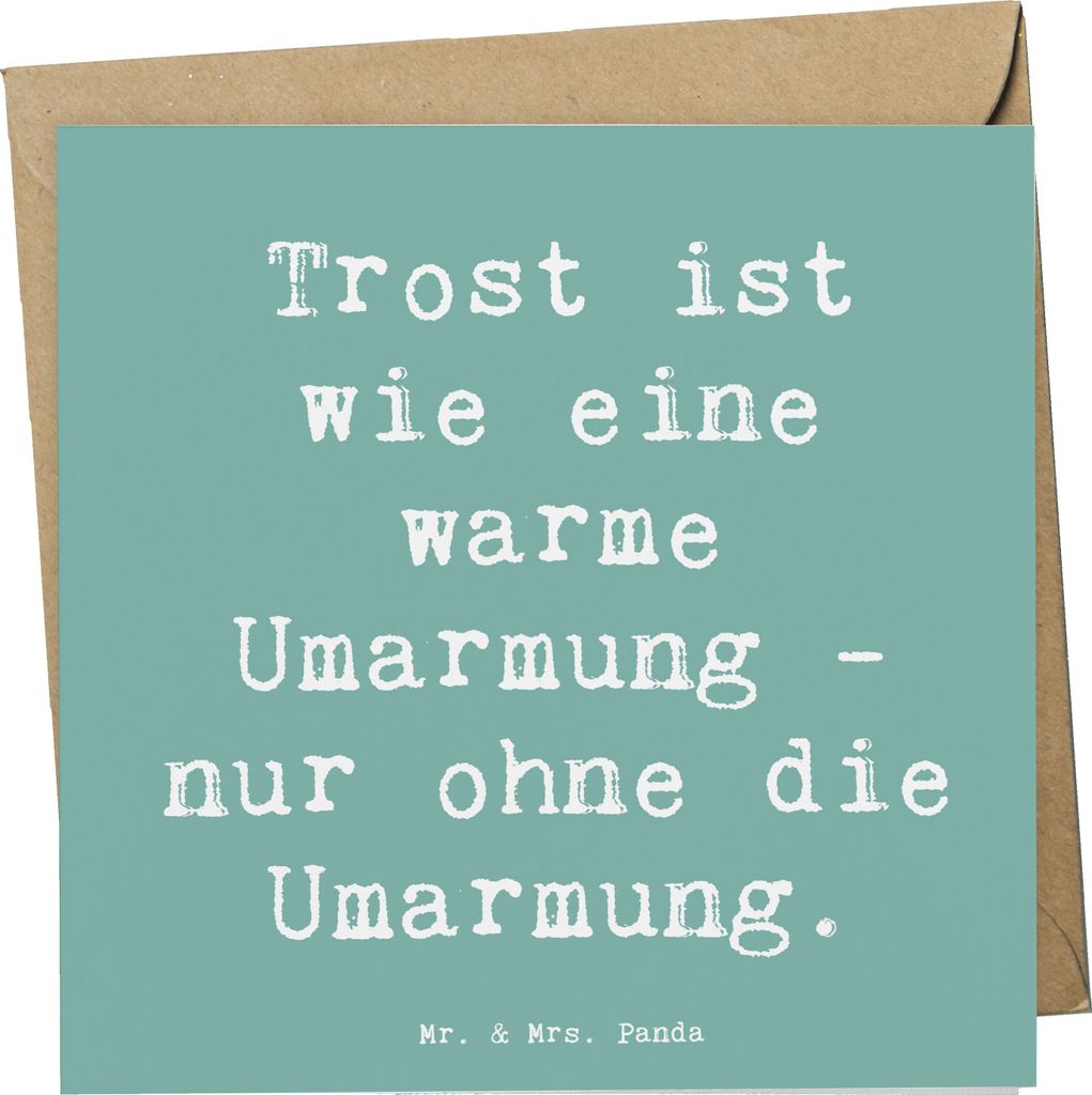 Mr. & Mrs. Panda doppelkarte Spruch Trost Umarmung - Meeresbrise - Geschenk, aufmuntern, Grußkarte, spenden, faltkarte, Stimmungen, anlasskarte, H...
