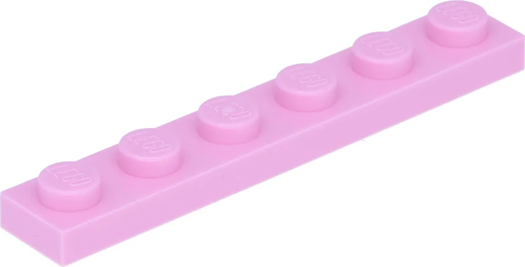 Brique Lego rose clair 1x6 : pack de 100 planches pour maquettes