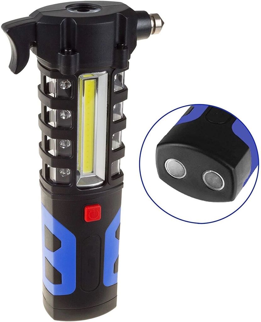 4in1 KFZ Notfallhammer mit Gurtschneider Taschenlampe Einstiegshilfe  Nothammer Autohammer