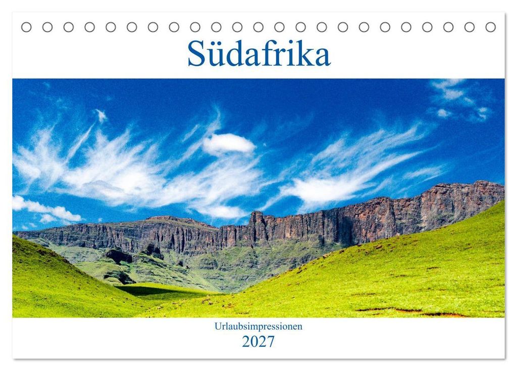 Südafrika - Urlaubsimpressionen (Tischkalender 2027 DIN A5 quer), CALVENDO Monatskalender