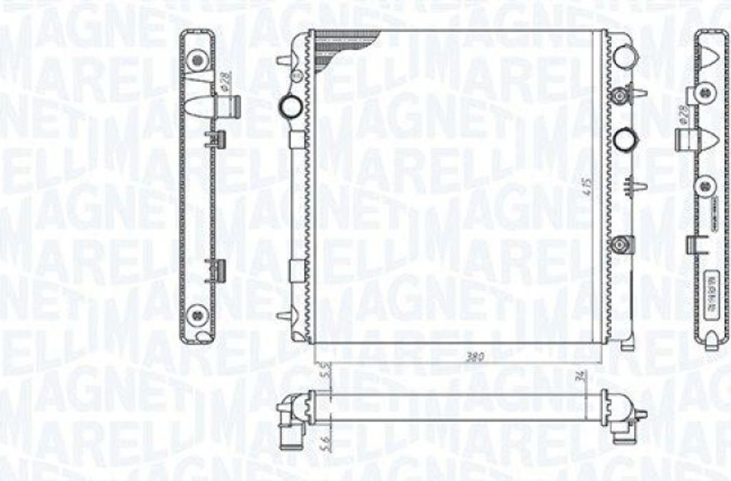MAGNETI MARELLI Kühler, Motorkühlung 350213198700