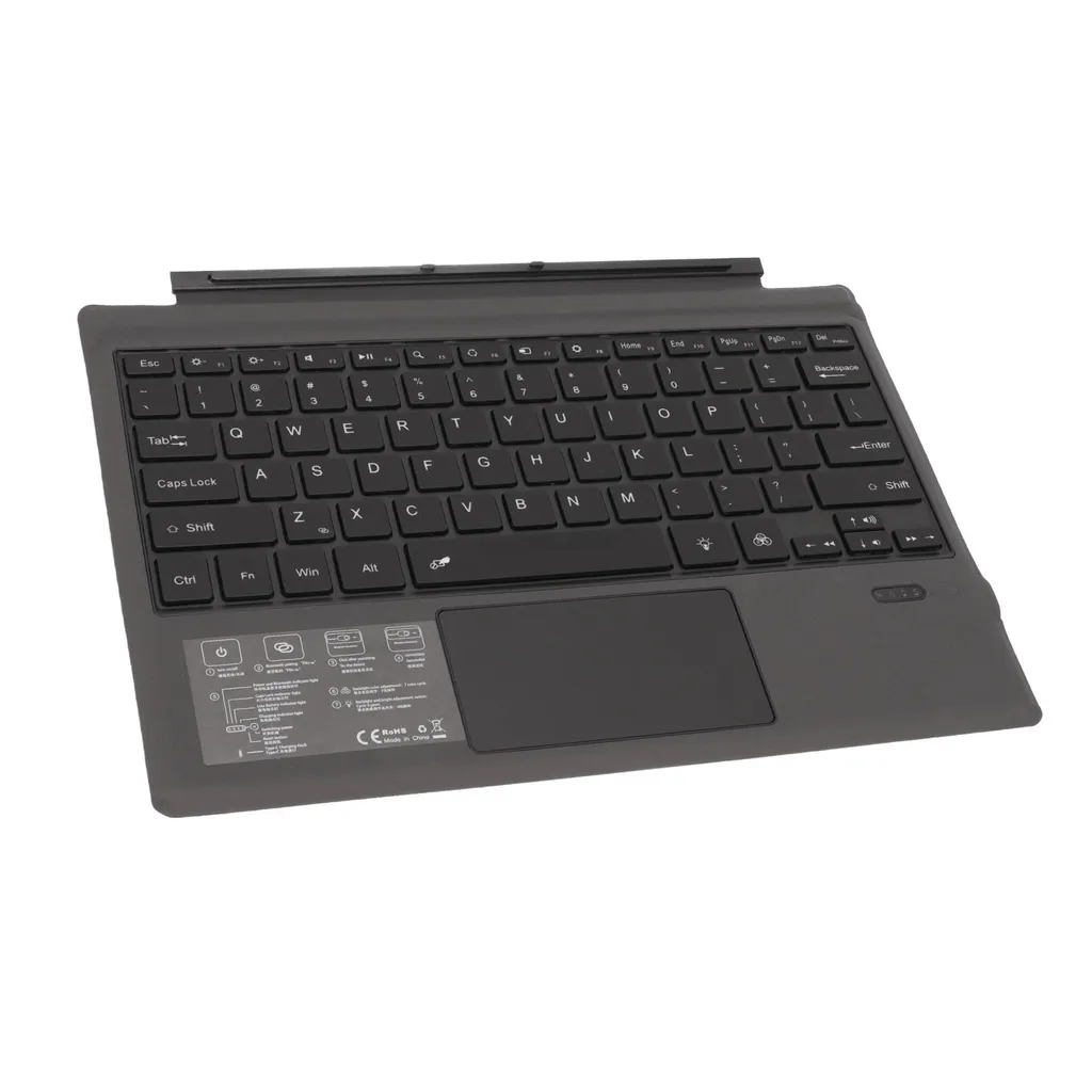 Clavier Bluetooth ultra-mince noir - Frappe silencieuse pour tablettes - 2