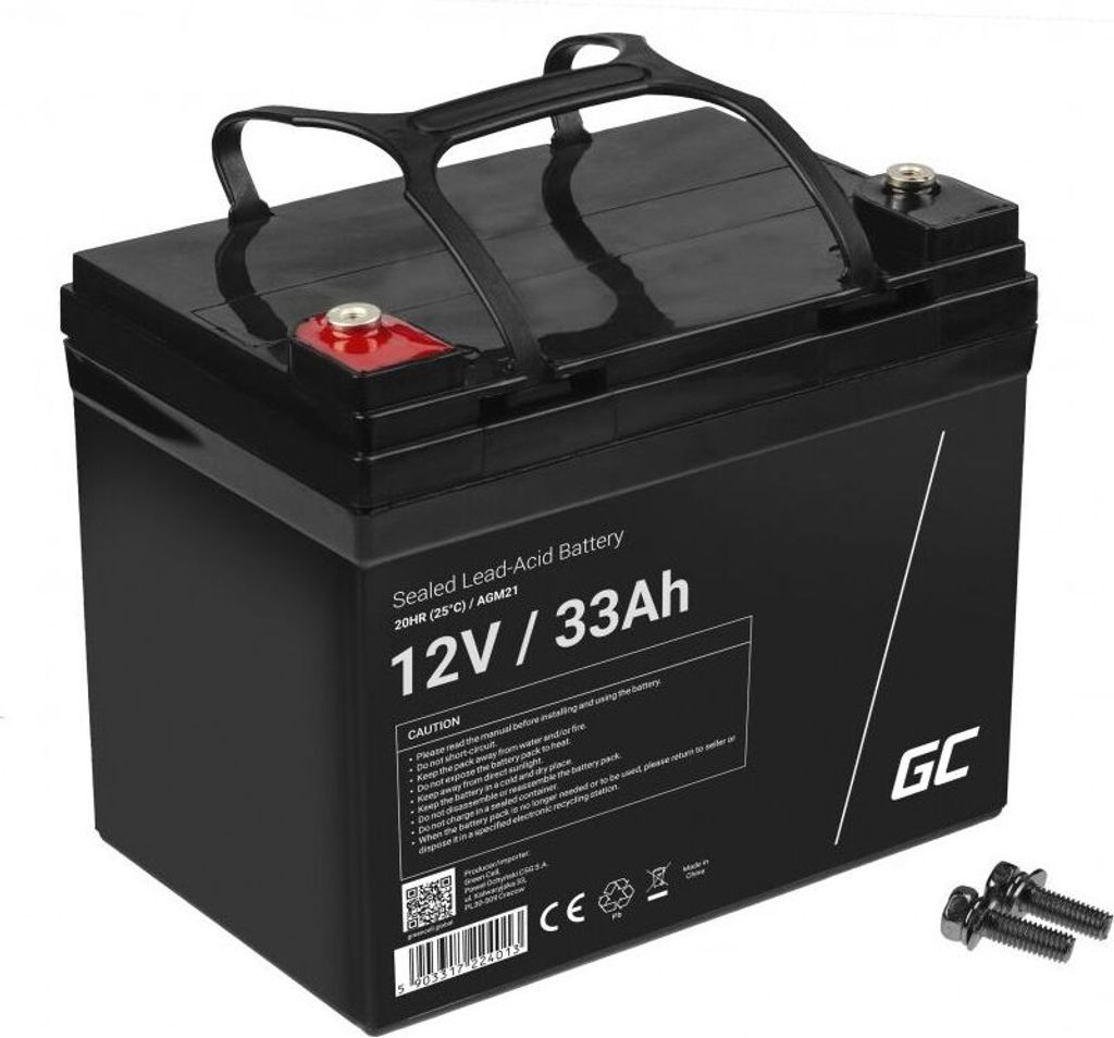 Batteria Green Cell AGM21 AGM 12V 33Ah Immagine del prodotto 