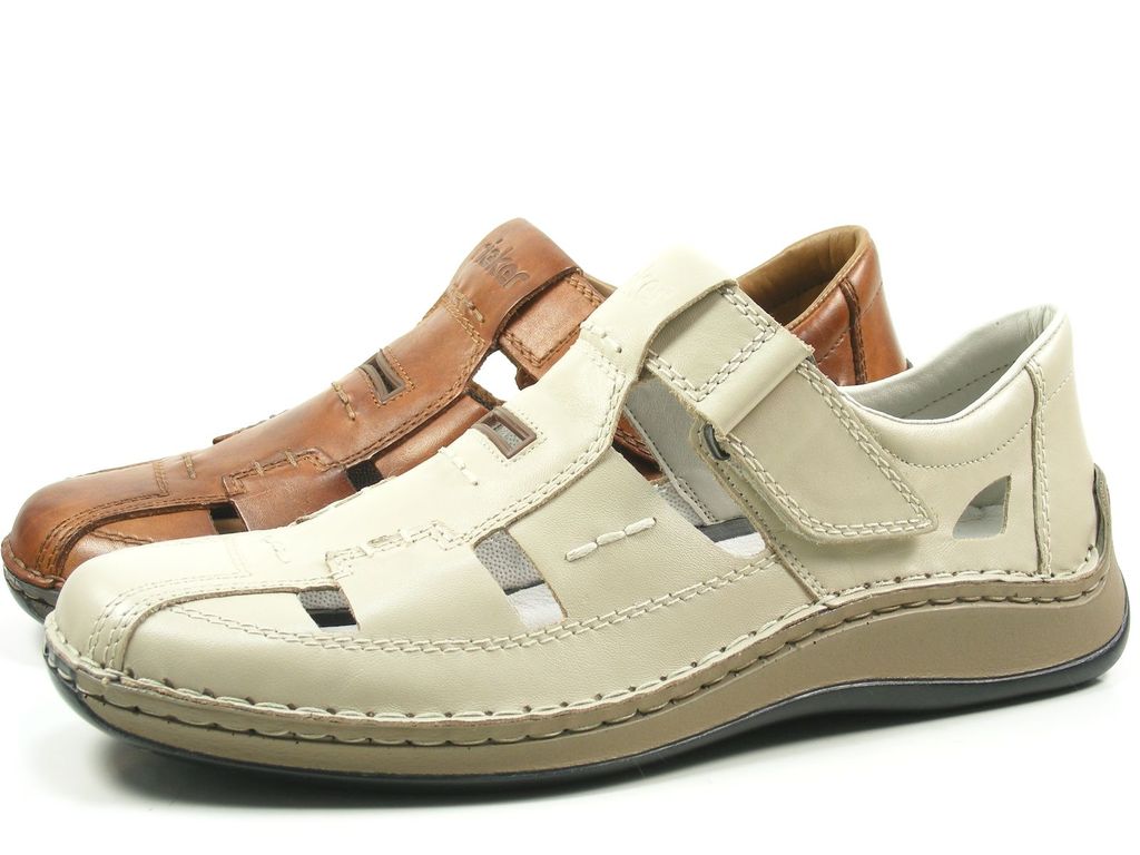 Rieker 05284 Schuhe Herren Halbschuhe Sandalen Slipper extra Weit, Größe:43 EU, Farbe:Braun