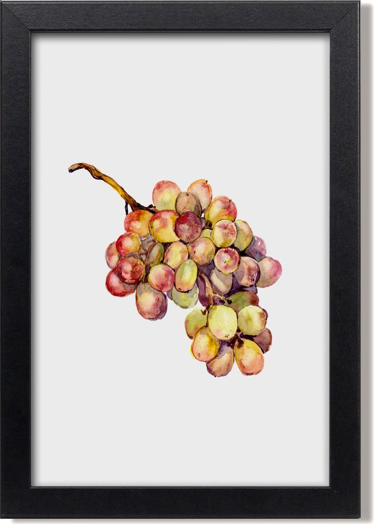 Bild 20x30 MDF-Rahmen, Wandkunst Trauben