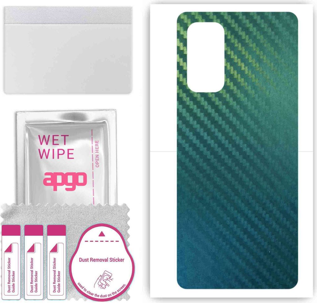 apgo Rückseite Schutzfolie, Skin, kompatibel mit vivo V19, Hinten Displayschutzfolie aus Vinylfolie, kratzfest, einfache Montage - Kohlenstoff-Cha...