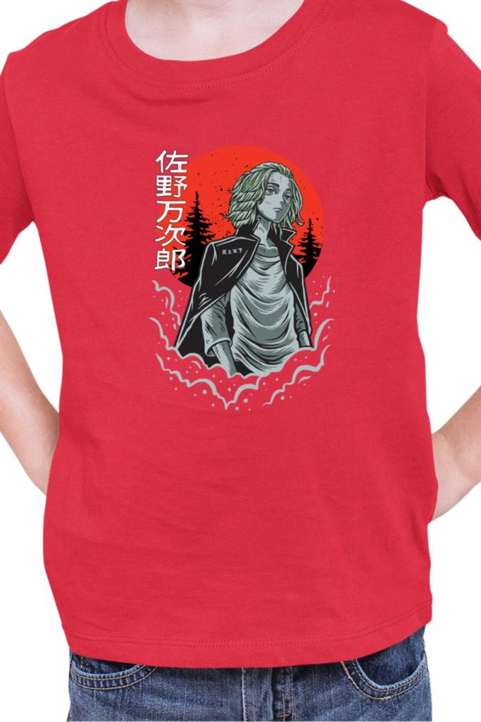 Kinder T-Shirt Manga Japan Anime Comics Animation Tokyo Anime Revengers 0020, 9-11 Jahr - 140 / Rot