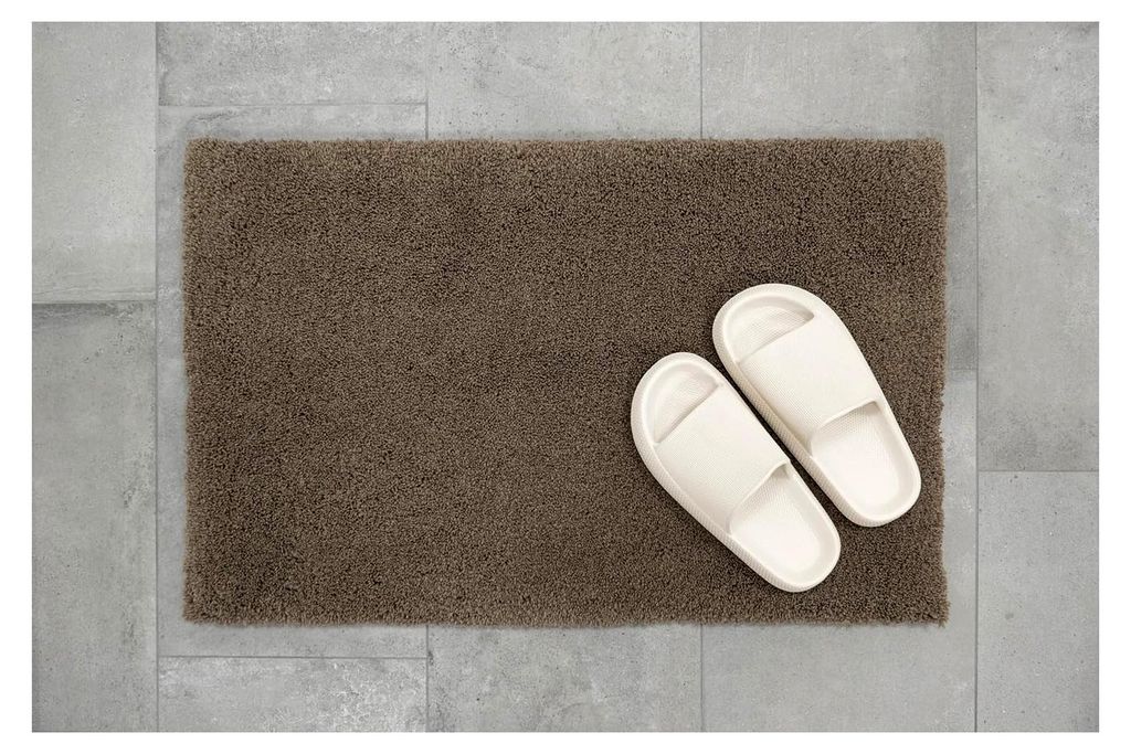 Badematte Badteppich Badvorleger flauschig Duschmatte Duschteppich Antirutschmatte Badewannenmatte (Taupe, 40x60cm)