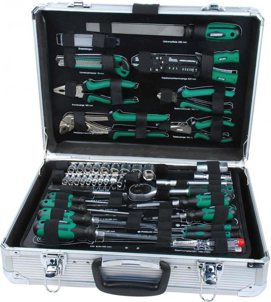 Brüder Mannesmann M29075 Alu- Werkzeugkoffer 108-tlg. Produktbild 