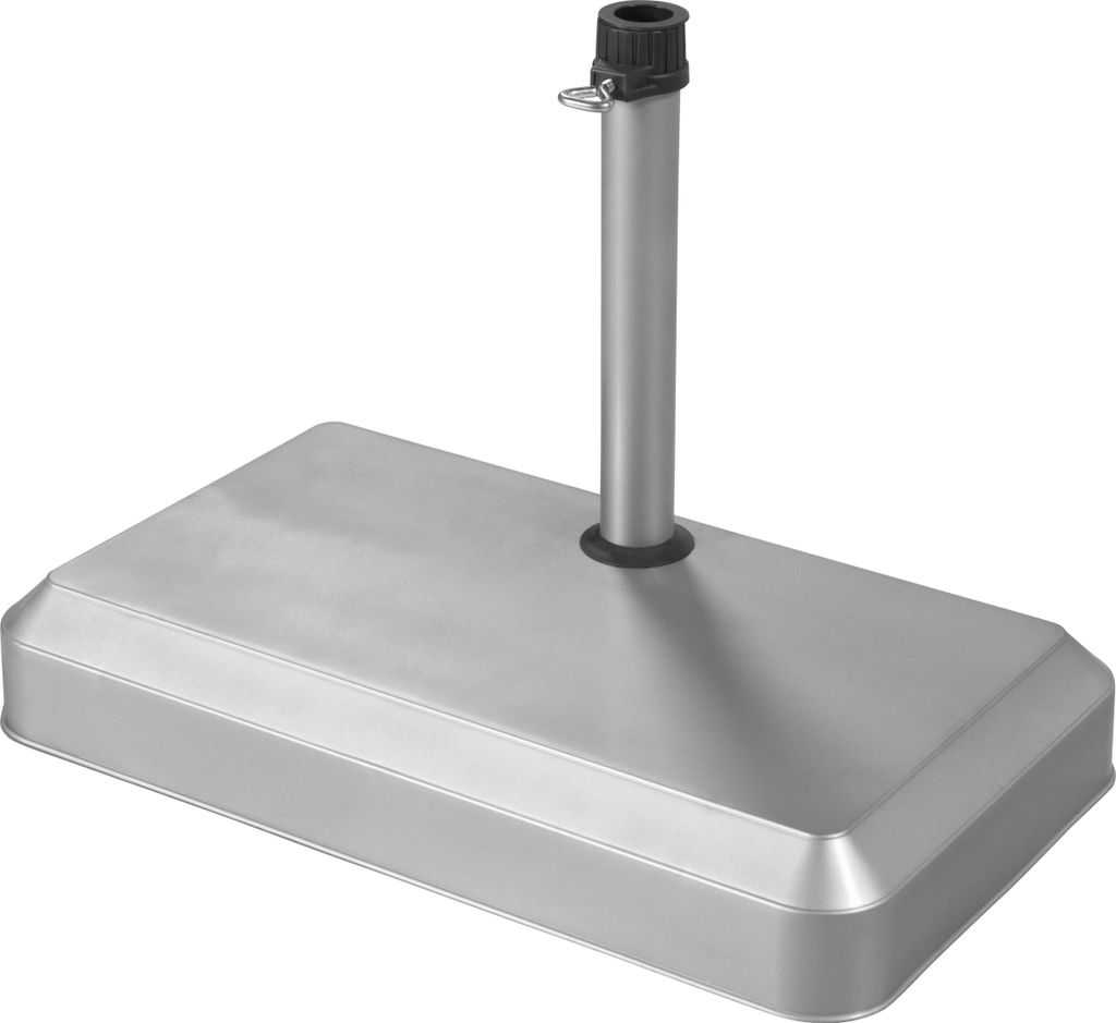 doppler Betonsockel Balkon 20 kg, Kunststoffabdeckung Silber
