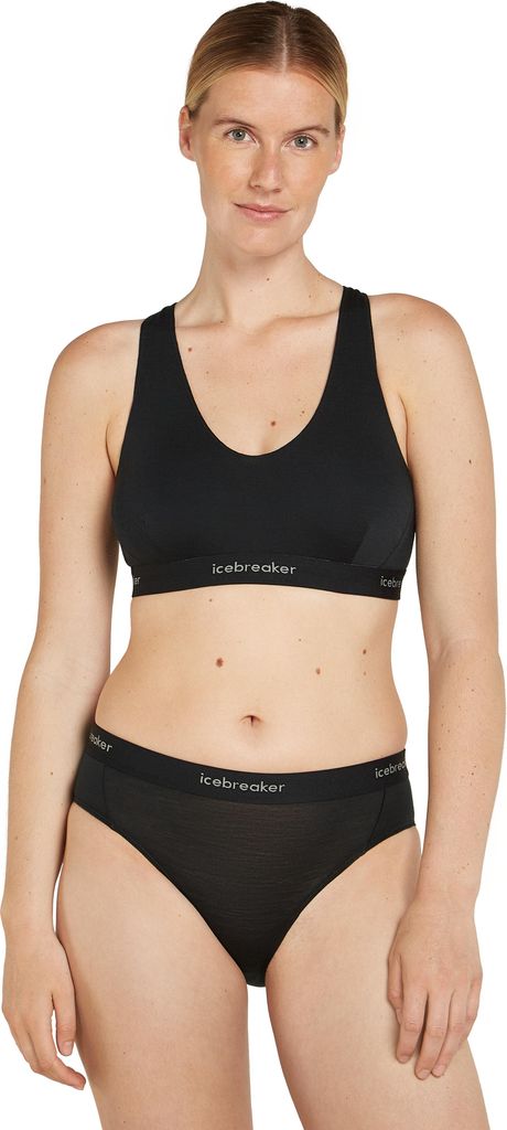 Icebreaker Merinomix 125 Cool-Lite Sprite Racerback-BH Damen schwarz XS