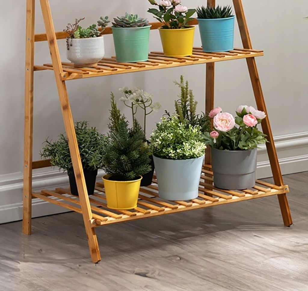 Bambusständer, Blumenständer, Blumenleiter, Blumenbeet Produktbild 2