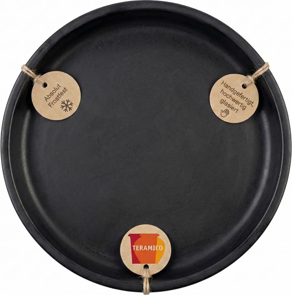 Keramik Untersetzer Anthrazit Ø 42cm XXL Blumenkübel Teller Produktbild 